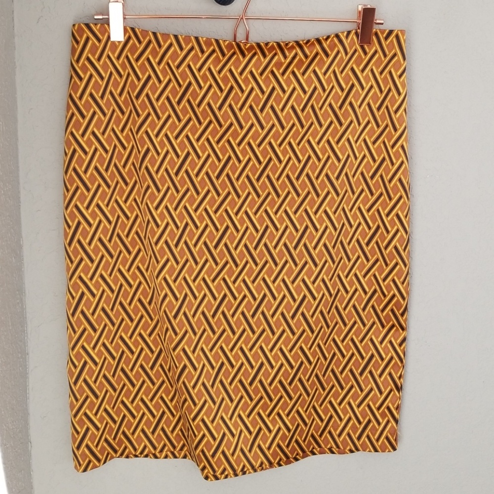 New York & Company Gold, black and bronze skirt